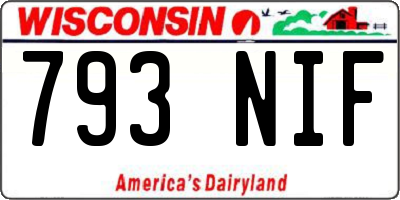 WI license plate 793NIF