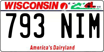 WI license plate 793NIM