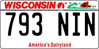 WI license plate 793NIN