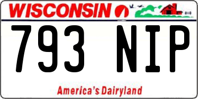 WI license plate 793NIP