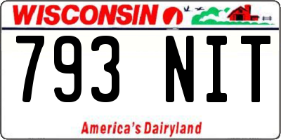 WI license plate 793NIT