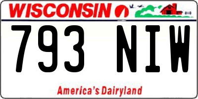 WI license plate 793NIW