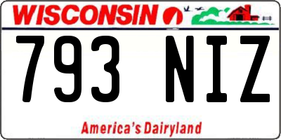 WI license plate 793NIZ