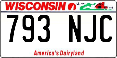 WI license plate 793NJC