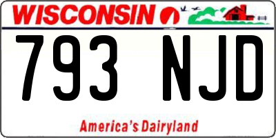 WI license plate 793NJD
