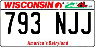 WI license plate 793NJJ