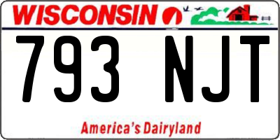 WI license plate 793NJT