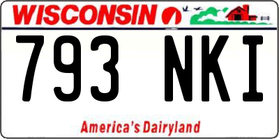 WI license plate 793NKI