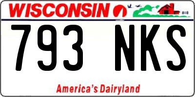 WI license plate 793NKS