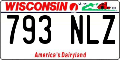 WI license plate 793NLZ