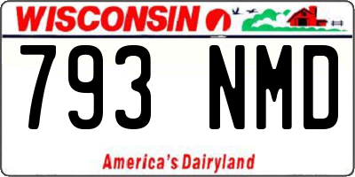 WI license plate 793NMD