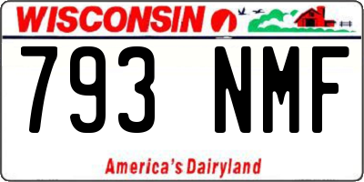 WI license plate 793NMF
