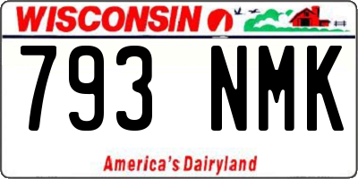 WI license plate 793NMK