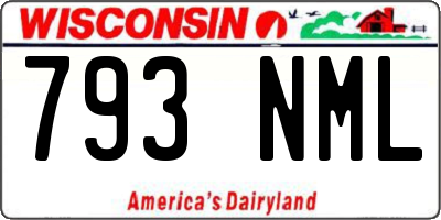 WI license plate 793NML