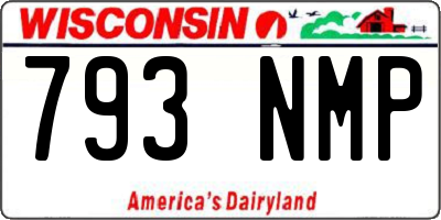 WI license plate 793NMP