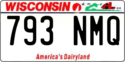 WI license plate 793NMQ