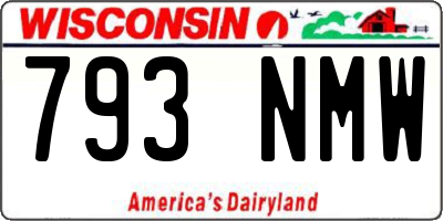 WI license plate 793NMW