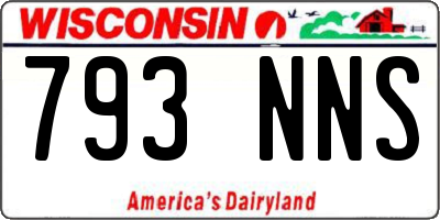 WI license plate 793NNS