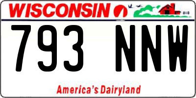 WI license plate 793NNW