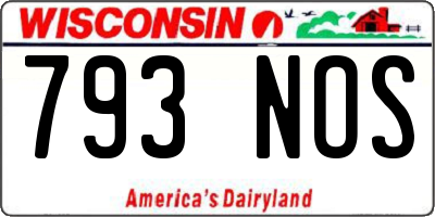 WI license plate 793NOS