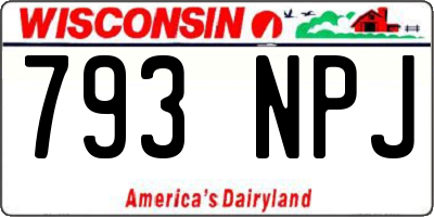 WI license plate 793NPJ