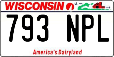 WI license plate 793NPL