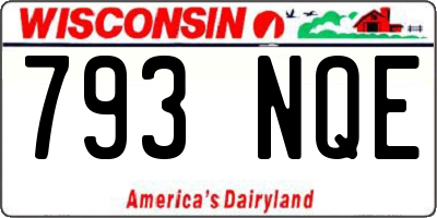 WI license plate 793NQE