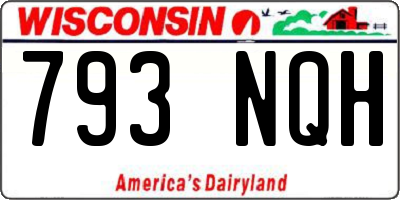 WI license plate 793NQH