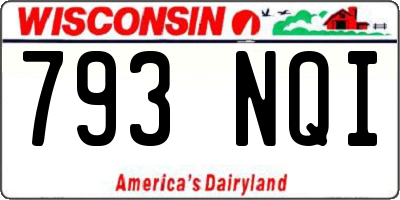 WI license plate 793NQI