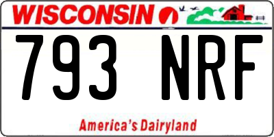 WI license plate 793NRF