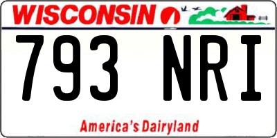 WI license plate 793NRI