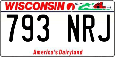WI license plate 793NRJ