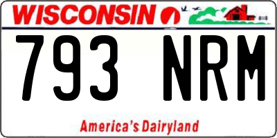 WI license plate 793NRM