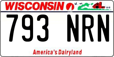 WI license plate 793NRN