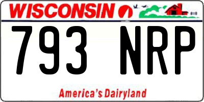 WI license plate 793NRP