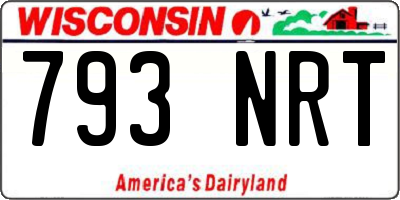 WI license plate 793NRT