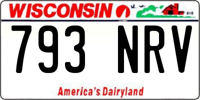 WI license plate 793NRV