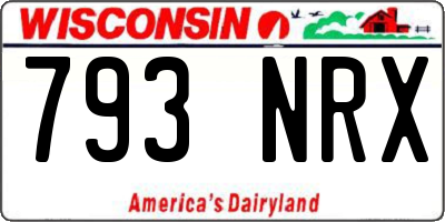 WI license plate 793NRX