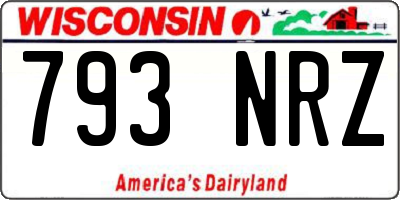 WI license plate 793NRZ