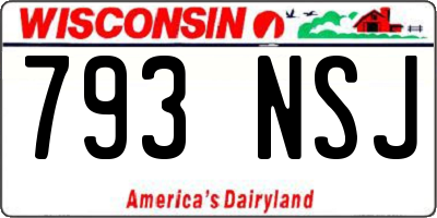 WI license plate 793NSJ
