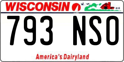 WI license plate 793NSO