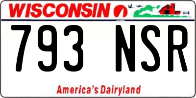 WI license plate 793NSR
