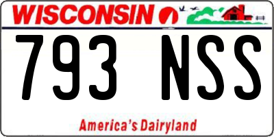 WI license plate 793NSS