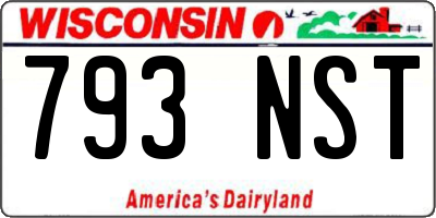 WI license plate 793NST