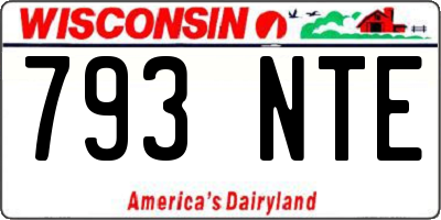 WI license plate 793NTE