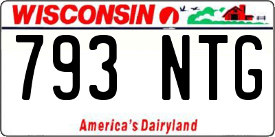 WI license plate 793NTG