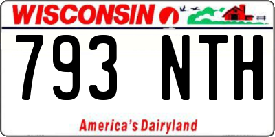 WI license plate 793NTH