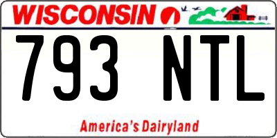 WI license plate 793NTL