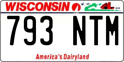 WI license plate 793NTM