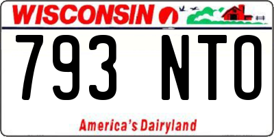 WI license plate 793NTO